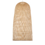 GloboStar® CALERO 00670 Boho Κρεμαστό Φωτιστικό Καμπάνα Μονόφωτο 1 x E27 IP20 Μπεζ Ξύλο - Μ60 x Π60 x Y120cm - Image 4