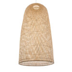 GloboStar® CALERO 00670 Boho Κρεμαστό Φωτιστικό Καμπάνα Μονόφωτο 1 x E27 IP20 Μπεζ Ξύλο - Μ60 x Π60 x Y120cm - Image 5
