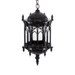 GloboStar® DARCY 00672 Vintage Κρεμαστό Φωτιστικό Ανάρτηση Μονόφωτο 1 x E27 IP20 Μαύρο Μέταλλο με Διάφανο Γυαλί - Μ35 x Π35 x Υ61cm - Image 5