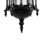 GloboStar® DARCY 00672 Vintage Κρεμαστό Φωτιστικό Ανάρτηση Μονόφωτο 1 x E27 IP20 Μαύρο Μέταλλο με Διάφανο Γυαλί - Μ35 x Π35 x Υ61cm - Image 8