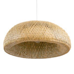 GloboStar® SAN TROPEZ 00674 Boho Κρεμαστό Φωτιστικό Ανάρτηση Μονόφωτο 1 x E27 IP20 Μπεζ Ξύλο - Μ80 x Π80 x Y28cm - Image 5