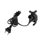 GloboStar® MOUSE 00678 Vintage Επιτραπέζιο Φωτιστικό Πορτατίφ Λαμπατέρ Μονόφωτο με Ντουί 1 x E12 AC 230V Μαύρο Πλαστικό Μ12 x Π4 x Υ10cm - Image 6