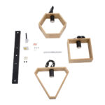 GloboStar® ELISE 00682 Μοντέρνο Κρεμαστό Φωτιστικό Ράγα Τρίφωτο 3 x E27 IP20 Μπεζ Ξύλο με Μαύρο Μέταλλο - Μ76 x Π8 x Υ130cm - Image 7