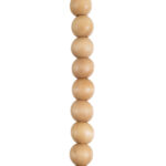 GloboStar® BEADS 00698 Vintage Κρεμαστό Φωτιστικό Ανάρτηση Μονόφωτο 1 x E27 IP20 Μπεζ Ξύλο - Μ4 x Π4 x Υ47cm - Image 3