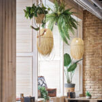 GloboStar® MANILA 00713 Boho Κρεμαστό Φωτιστικό Πλέγμα Μονόφωτο 1 x E27 IP20 Μπέζ Ξύλο - Μ50 x Π50 x Υ70cm - Image 11