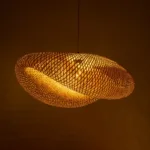 GloboStar® MEXICO 00720 Boho Κρεμαστό Φωτιστικό Ανάρτηση Μονόφωτο 1 x E27 IP20 Μπεζ Ξύλο - Μ85 x Π55 x Y36cm - Image 2
