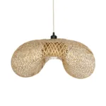 GloboStar® MEXICO 00720 Boho Κρεμαστό Φωτιστικό Ανάρτηση Μονόφωτο 1 x E27 IP20 Μπεζ Ξύλο - Μ85 x Π55 x Y36cm - Image 8