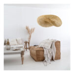 GloboStar® MEXICO 00721 Boho Κρεμαστό Φωτιστικό Ανάρτηση Μονόφωτο 1 x E27 IP20 Μπεζ Ξύλο - Μ100 x Π80 x Y35cm - Image 11