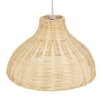 GloboStar® MAYOTTE 00724 Boho Κρεμαστό Φωτιστικό Καμπάνα Μονόφωτο 1 x E27 IP20 Μπεζ Ξύλο - Μ40 x Π40 x Υ28cm - Image 6