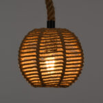 GloboStar® MANDALA 00730 Boho Κρεμαστό Φωτιστικό Μπάλα Μονόφωτο 1 x E27 IP20 Μπεζ Σχοινί - Μ20 x Π20 x Υ20cm - Image 2