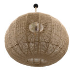 GloboStar® MANDALA 00732 Boho Κρεμαστό Φωτιστικό Πλέγμα Μονόφωτο 1 x E27 IP20 Μπεζ Σχοινί - Μ80 x Π80 x Υ60cm - Image 5
