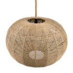 GloboStar® MANDALA 00732 Boho Κρεμαστό Φωτιστικό Πλέγμα Μονόφωτο 1 x E27 IP20 Μπεζ Σχοινί - Μ80 x Π80 x Υ60cm - Image 6