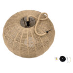 GloboStar® MANDALA 00732 Boho Κρεμαστό Φωτιστικό Πλέγμα Μονόφωτο 1 x E27 IP20 Μπεζ Σχοινί - Μ80 x Π80 x Υ60cm - Image 9