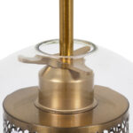 GloboStar® AVERY 00739 Μοντέρνο Κρεμαστό Φωτιστικό Μπάλα Μονόφωτο 1 x E27 IP20 Διάφανο Γυαλί με Χρυσό Μέταλλο - Μ18 x Π18 x Υ38cm - Image 6