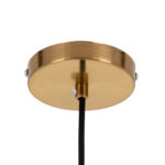 GloboStar® AVERY 00740 Μοντέρνο Κρεμαστό Φωτιστικό Μπάλα Μονόφωτο 1 x E27 IP20 Διάφανο Γυαλί με Χρυσό Μέταλλο - Μ30 x Π30 x Υ48cm - Image 7
