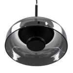 GloboStar® CHARLOTTE 00743 Μοντέρνο Κρεμαστό Φωτιστικό Καμπάνα CREE LED 5W 500lm 180° AC 85-265V IP20 Θερμό Λευκό 2700K Ασημί Γυαλί με Μαύρο Μέταλλο Μ23 x Π23 x Υ23cm - 2 Xρόνια Εγγύηση - Image 8