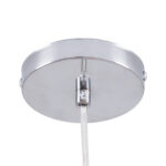 GloboStar® DIXAR 00762 Μοντέρνο Κρεμαστό Φωτιστικό Ανάρτηση Μονόφωτο 1 x E27 IP20 Κόκκινο Γυαλί με Ασημί Μέταλλο - Μ28 x Π28 x Υ40cm - Image 6