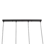 GloboStar® OLVERO 00775 Μοντέρνο Κρεμαστό Φωτιστικό Ράγα Πολύφωτο 4 x E27 IP20 Μαύρο & Χρυσό Μέταλλο - Μ90 x Π18 x Y130cm - Image 8