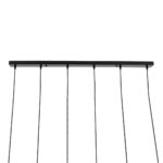 GloboStar® OLVERO 00776 Μοντέρνο Κρεμαστό Φωτιστικό Ράγα Πολύφωτο 6 x E27 IP20 Μαύρο & Χρυσό Μέταλλο - Μ110 x Π18 x Y130cm - Image 6