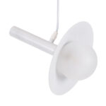 GloboStar® CELEST 00790 Μοντέρνο Κρεμαστό Φωτιστικό Ανάρτηση Μονόφωτο 1 x G9 Λευκό Μέταλλο με Λευκό Γυαλί - Μ20 x Π20 x Υ26.5cm - Image 3