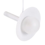 GloboStar® CELEST 00790 Μοντέρνο Κρεμαστό Φωτιστικό Ανάρτηση Μονόφωτο 1 x G9 Λευκό Μέταλλο με Λευκό Γυαλί - Μ20 x Π20 x Υ26.5cm - Image 4