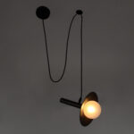 GloboStar® CELEST 00791 Μοντέρνο Κρεμαστό Φωτιστικό Ανάρτηση Μονόφωτο 1 x G9 Καφέ Μέταλλο με Λευκό Γυαλί - Μ20 x Π20 x Υ26.5cm - Image 2