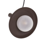 GloboStar® CELEST 00791 Μοντέρνο Κρεμαστό Φωτιστικό Ανάρτηση Μονόφωτο 1 x G9 Καφέ Μέταλλο με Λευκό Γυαλί - Μ20 x Π20 x Υ26.5cm - Image 5