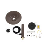 GloboStar® CELEST 00791 Μοντέρνο Κρεμαστό Φωτιστικό Ανάρτηση Μονόφωτο 1 x G9 Καφέ Μέταλλο με Λευκό Γυαλί - Μ20 x Π20 x Υ26.5cm - Image 7