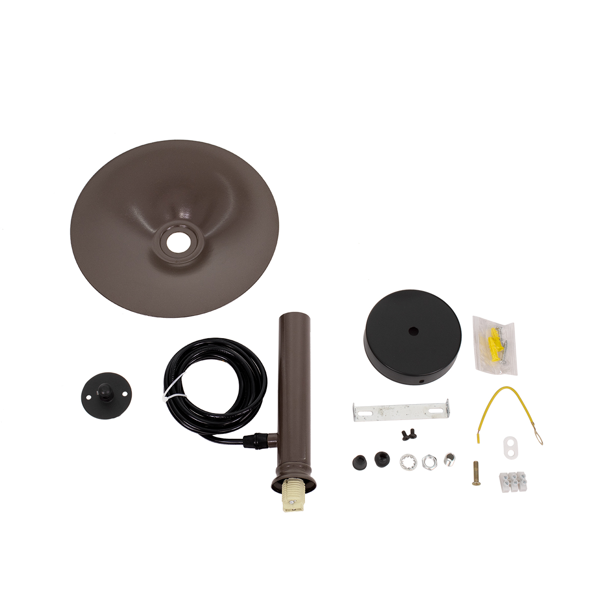 GloboStar® CELEST 00791 Μοντέρνο Κρεμαστό Φωτιστικό Ανάρτηση Μονόφωτο 1 x G9 Καφέ Μέταλλο με Λευκό Γυαλί - Μ20 x Π20 x Υ26.5cm - Image 7