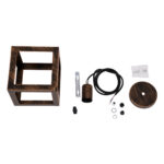 GloboStar® CUBE 00793 Μοντέρνο Κρεμαστό Φωτιστικό Πλέγμα Μονόφωτο 1 x E27 IP20 Χάλκινο Μέταλλο - Μ25 x Π25 x Υ25cm - Image 7