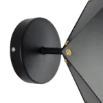 GloboStar® WELLES 00794 Μοντέρνο Επιτοίχιο Φωτιστικό Απλίκα Μονόφωτο 1 x E27 IP20 Μαύρο & Χρυσό Μέταλλο - Μ17 x Π28 x Υ17cm - Image 7