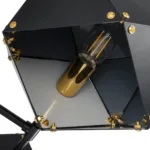 GloboStar® WELLES 00795 Μοντέρνο Επιτοίχιο Φωτιστικό Απλίκα Δίφωτο 2 x E27 IP20 Μαύρο & Χρυσό Μέταλλο - Μ52 x Π21 x Υ17cm - Image 7