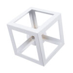 GloboStar® CUBE 00800 Μοντέρνο Φωτιστικό Οροφής Πλέγμα Μονόφωτο 1 x E27 IP20 Λευκό & Χάλκινο Μέταλλο - Μ25 x Π25 x Υ25cm - Image 6