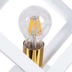 GloboStar® CUBE 00800 Μοντέρνο Φωτιστικό Οροφής Πλέγμα Μονόφωτο 1 x E27 IP20 Λευκό & Χάλκινο Μέταλλο - Μ25 x Π25 x Υ25cm - Image 7