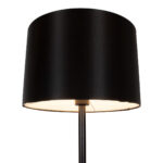 GloboStar® ASHLEY 00822 Μοντέρνο Επιδαπέδιο Φωτιστικό Μονόφωτο 1 x E27 IP20 Μαύρο Μέταλλο με Μαύρο Ύφασμα - Μ35 x Π35 x Υ145cm - Image 3