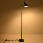 GloboStar® VERSA 00830 Μοντέρνο Επιδαπέδιο Φωτιστικό Μονόφωτο 1 x E27 IP20 Μαύρο & Ασημί Μέταλλο με Μαύρο Μάρμαρο - Μ14.5 x Π14.5 x Υ155cm - Image 2