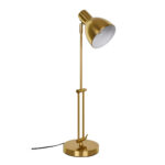 GloboStar® ZETO 00836 Μοντέρνο Επιτραπέζιο Φωτιστικό Γραφείου Μονόφωτο Μεταλλικό Χρυσό Φ13 x Μ17 x Π17 x Υ72cm - Image 4