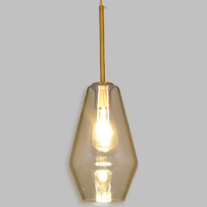 GloboStar® AMARIS 00871 Μοντέρνο Κρεμαστό Φωτιστικό Ανάρτηση Μονόφωτο 1 x E27 IP20 Μελί Γυαλί - Μ17 x Π17 x Y30cm