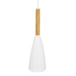 GloboStar® DILLON 00876 Μοντέρνο Κρεμαστό Φωτιστικό Καμπάνα Μονόφωτο 1 x E27 IP20 Λευκό Μέταλλο - Μ11 x Π11 x Υ36cm - Image 2