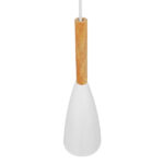 GloboStar® DILLON 00876 Μοντέρνο Κρεμαστό Φωτιστικό Καμπάνα Μονόφωτο 1 x E27 IP20 Λευκό Μέταλλο - Μ11 x Π11 x Υ36cm - Image 4
