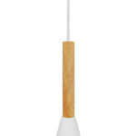 GloboStar® DILLON 00876 Μοντέρνο Κρεμαστό Φωτιστικό Καμπάνα Μονόφωτο 1 x E27 IP20 Λευκό Μέταλλο - Μ11 x Π11 x Υ36cm - Image 6