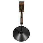 GloboStar® JONAS 00882 Vintage Επιτοίχιο Φωτιστικό Απλίκα Μονόφωτο 1 x E27 IP20 Καφέ Ξύλο με Μαύρο Μέταλλο - Μ26 x Π50 x Υ50cm - Image 3