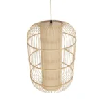 GloboStar® HIBISCUS 00891 Boho Κρεμαστό Φωτιστικό Πλέγμα Μονόφωτο 1 x E27 IP20 Μπεζ Ξύλο - Μ40 x Π40 x Υ60cm - Image 5