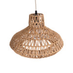 GloboStar® JENSON 00910 Boho Κρεμαστό Φωτιστικό Πλέγμα Μονόφωτο 1 x E27 IP20 Μπεζ Σχοινί - Μ38 x Π38 x Υ24cm - Image 4