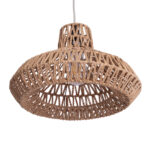 GloboStar® JENSON 00910 Boho Κρεμαστό Φωτιστικό Πλέγμα Μονόφωτο 1 x E27 IP20 Μπεζ Σχοινί - Μ38 x Π38 x Υ24cm - Image 5