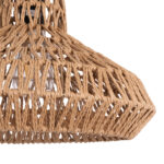 GloboStar® JENSON 00910 Boho Κρεμαστό Φωτιστικό Πλέγμα Μονόφωτο 1 x E27 IP20 Μπεζ Σχοινί - Μ38 x Π38 x Υ24cm - Image 6