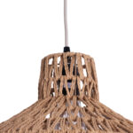 GloboStar® JENSON 00910 Boho Κρεμαστό Φωτιστικό Πλέγμα Μονόφωτο 1 x E27 IP20 Μπεζ Σχοινί - Μ38 x Π38 x Υ24cm - Image 7
