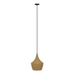 GloboStar® SHANGHAI ROPE 00916 Boho Κρεμαστό Φωτιστικό Καμπάνα Μονόφωτο 1 x E27 IP20 Μπεζ Σχοινί - Μ24 x Π24 x Υ30cm - Image 2