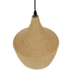 GloboStar® SHANGHAI ROPE 00916 Boho Κρεμαστό Φωτιστικό Καμπάνα Μονόφωτο 1 x E27 IP20 Μπεζ Σχοινί - Μ24 x Π24 x Υ30cm - Image 6
