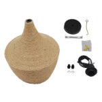 GloboStar® SHANGHAI ROPE 00916 Boho Κρεμαστό Φωτιστικό Καμπάνα Μονόφωτο 1 x E27 IP20 Μπεζ Σχοινί - Μ24 x Π24 x Υ30cm - Image 8